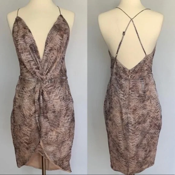 THE JETSET DIARIES BASILISK SNAKE PRINT MINI DRESS - Picture 9 of 12